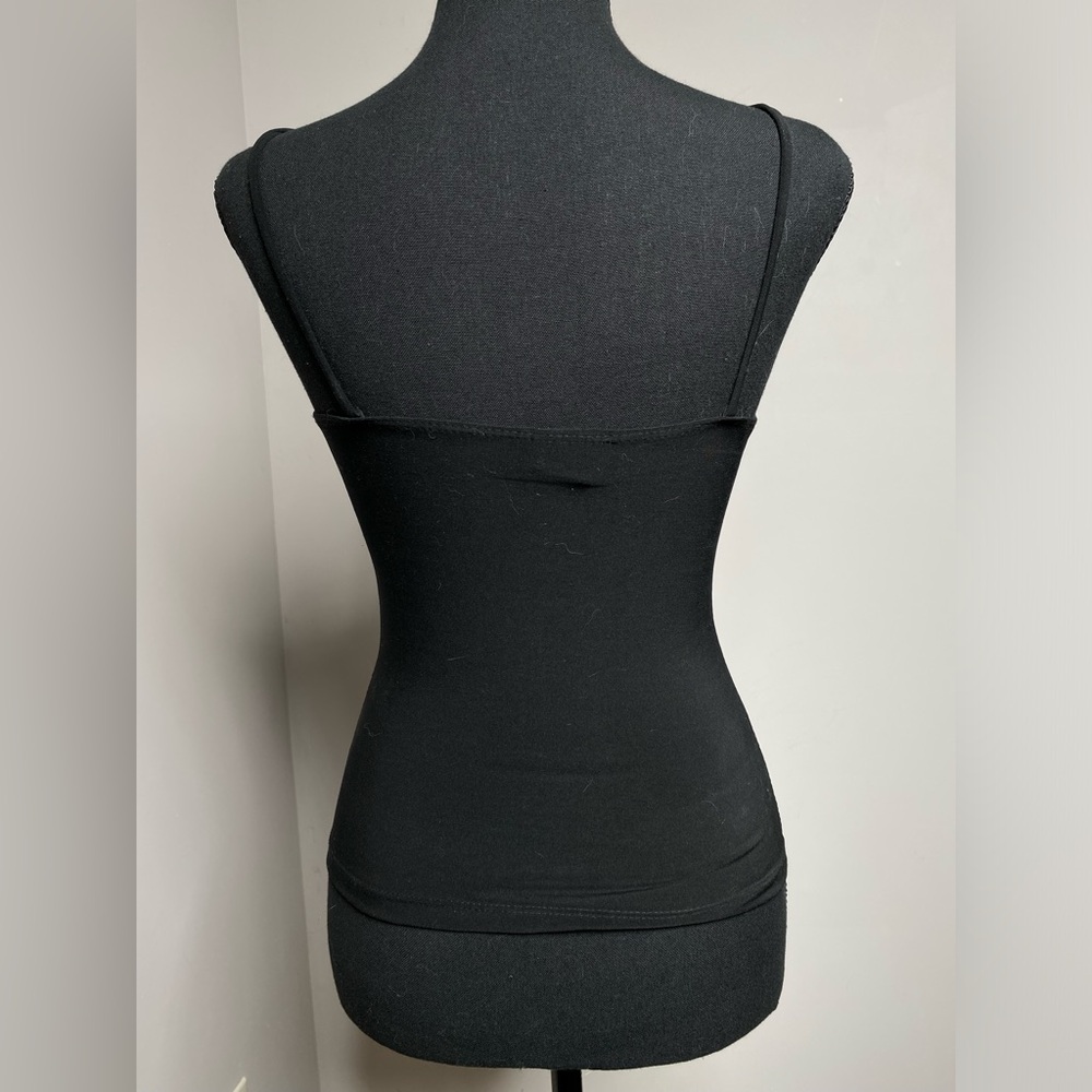 Rave medium Black Vintage Made in USA Strappy Front Top - Picture 2 of 11
